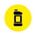 Bottle liquid container icon in pixel style