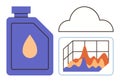 Data monitoring for liquid resource management with cloud-based analytics and visualization Royalty Free Stock Photo