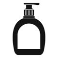 Bottle with liquid soap icon, simple style Royalty Free Stock Photo