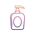 a bottle of liquid soap nolan icon. Simple thin line, outline vector of BOTTLE icons for ui and ux, website or mobile application