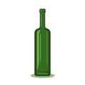 Bottle of liquor vector illustration. Unlabeled corcked bottle