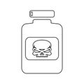 Bottle, medicine, poison icon. Outline vector