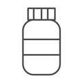 Bottle medicine prescription treatment line icon design