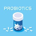 Bottle medicines probiotics icon