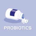 Bottle medicines probiotics icon