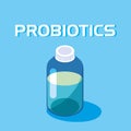 Bottle medicines probiotics icon Royalty Free Stock Photo