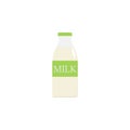 Bottle of milk flat icon, food drink elements