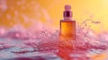 The_bottle_of_moisturizing_serum_stands_2 Royalty Free Stock Photo