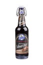 Bottle of Monchshof Schwarzbier. Dark beer imported from Kulmbach Germany