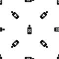 Bottle of mouthwash pattern seamless black