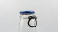 Bottle neck with ring pull cap for opening closeup Royalty Free Stock Photo