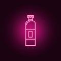 Bottle neon icon. Elements of Kitchen set. Simple icon for websites, web design, mobile app, info graphics Royalty Free Stock Photo