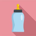 Bottle nipple icon, flat style