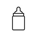 Bottle, nipple icon. Simple line, outline vector elements of kindergarten icons for ui and ux, website or mobile application