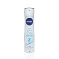 A bottle of Nivea Fresh Natural deodorant on white background