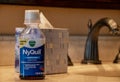 Bottle of NyQuil Cold & Flu Royalty Free Stock Photo