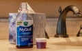 Bottle of NyQuil Cold & Flu Royalty Free Stock Photo