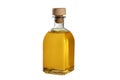 Bottle of oil isolated on a white background. Close-up Royalty Free Stock Photo