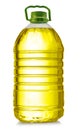 Bottle oil plastic big on white background Royalty Free Stock Photo