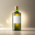 Bottle of olive oil, blank empty generic product packaging mockup