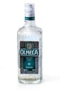 Bottle of OLMECA TEQUILA on white backgorund Royalty Free Stock Photo