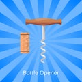 Bottle Opener Corkscrew Cork Vector Illustration