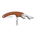 Bottle opener with wooden handle vector illustration.