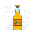 Bottle of orange juice or citrus soda drink Royalty Free Stock Photo