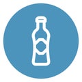 Bottle Outline bold Vector Icon which can be easily modified or Edited Royalty Free Stock Photo