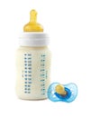 Bottle and pacifier Royalty Free Stock Photo