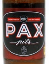 Bottle of Pax Pils label. Royalty Free Stock Photo