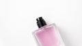 Bottle of perfume or pink toilette water