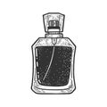 Bottle of perfume sketch vector illustration