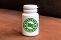 Bottle of pills with magnesium