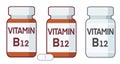 Bottle of pills, vitamin B12 supplement Royalty Free Stock Photo