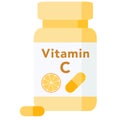 Bottle of pills, vitamin C supplement