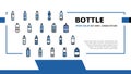 bottle plastic water drink empty landing header vector