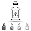 Bottle of poison different shapes icon. Simple thin line, outline of halloween icons for ui and ux, website or mobile