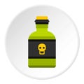 Bottle of poison icon circle