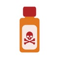 Bottle poison on white background. Trendy flat style for graphic design, web-site. Vector illustration EPS 10.