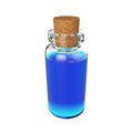 Bottle potion Isolated on White Background, 3D rendering Royalty Free Stock Photo