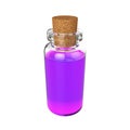 Bottle potion Isolated on White Background, 3D rendering Royalty Free Stock Photo