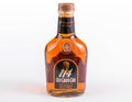 A bottle of 114 proof kentucky straight bourbon whiskey