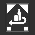 Bottle recycling icon Royalty Free Stock Photo
