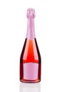 Bottle of red champagne. Royalty Free Stock Photo