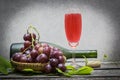 Bottle of red wine and grape Royalty Free Stock Photo
