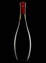 Bottle of red wine isolated over white background Royalty Free Stock Photo