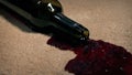 Wine Bottle Knocked Over Staining Carpet