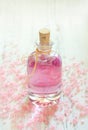 Bottle of rose oil Royalty Free Stock Photo