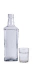 Bottle of Russian vodka and glasses Royalty Free Stock Photo
